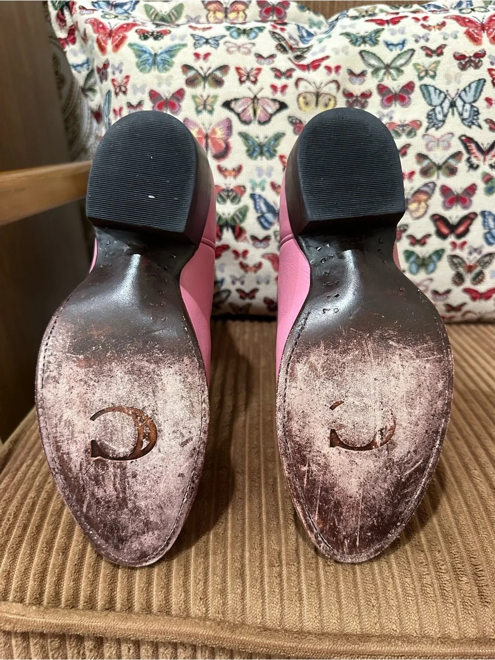 City Boots Pink Heart Cowboy Boots Girls Size 1 Handmade Leather Western Boots